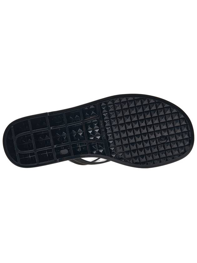 V Logo Signature Flip Flops Black - VALENTINO - BALAAN 7