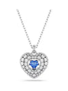 Idyllia Heart Pendant Necklace Blue Silver - SWAROVSKI - BALAAN 2