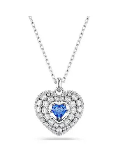 Idyllia Heart Pendant Necklace Blue Silver - SWAROVSKI - BALAAN 2