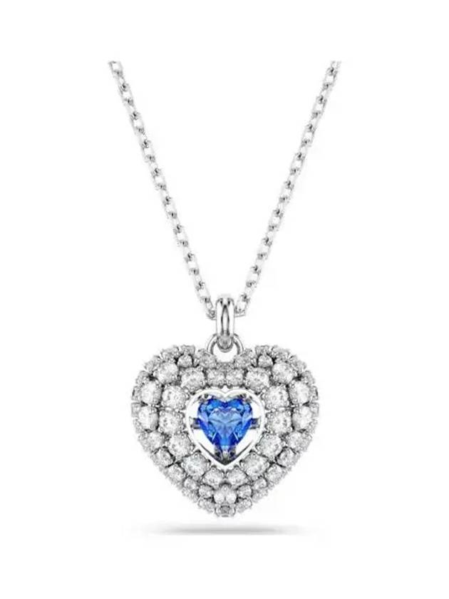 Idyllia Heart Pendant Necklace Blue Silver - SWAROVSKI - BALAAN 3