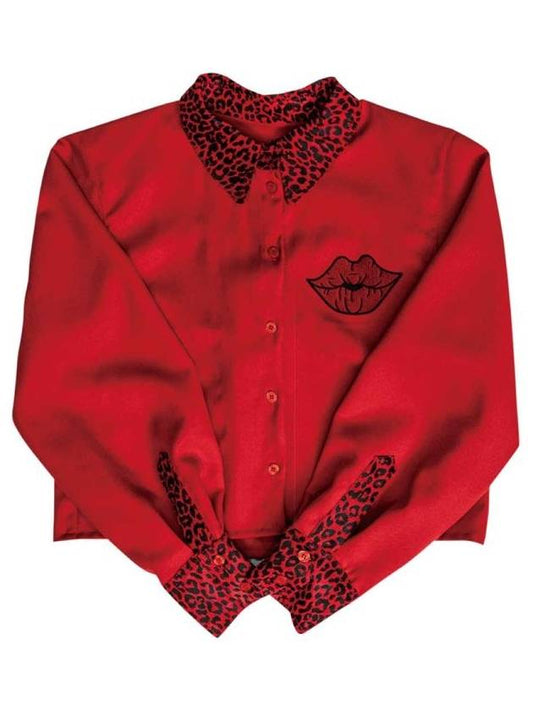 Leopard print crop shirt SH05 RED - PLA.Y_P - BALAAN 2