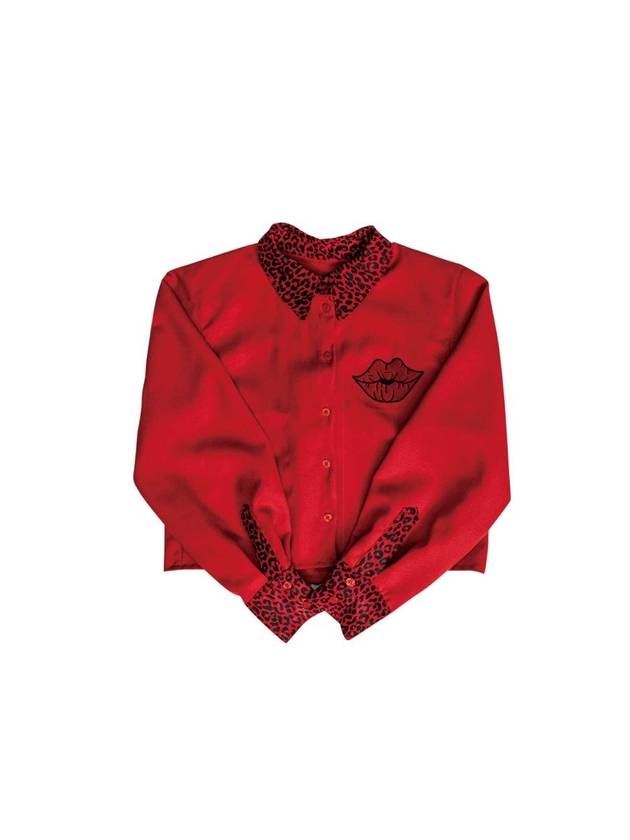 Leopard Crop Shirt Red - PLA.Y_P - BALAAN 2