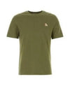 Chillax Fox Patch Regular Short Sleeve T-Shirt Khaki - MAISON KITSUNE - BALAAN 2