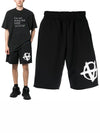 Logo Print Midi Shorts Black - VETEMENTS - BALAAN 2