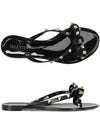 Rubber Rockstud Flip Flops Black - VALENTINO - BALAAN 2