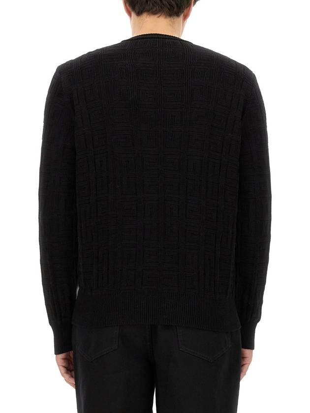 4G Pattern Cotton Knit Top Black - GIVENCHY - BALAAN 4