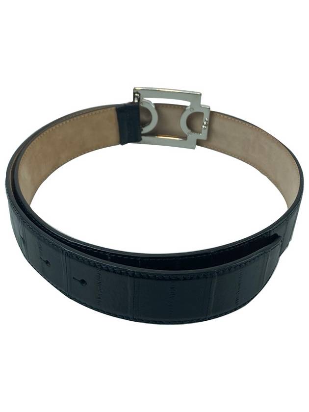 DG Logo Square Leather Belt Black - DOLCE&GABBANA - BALAAN 4