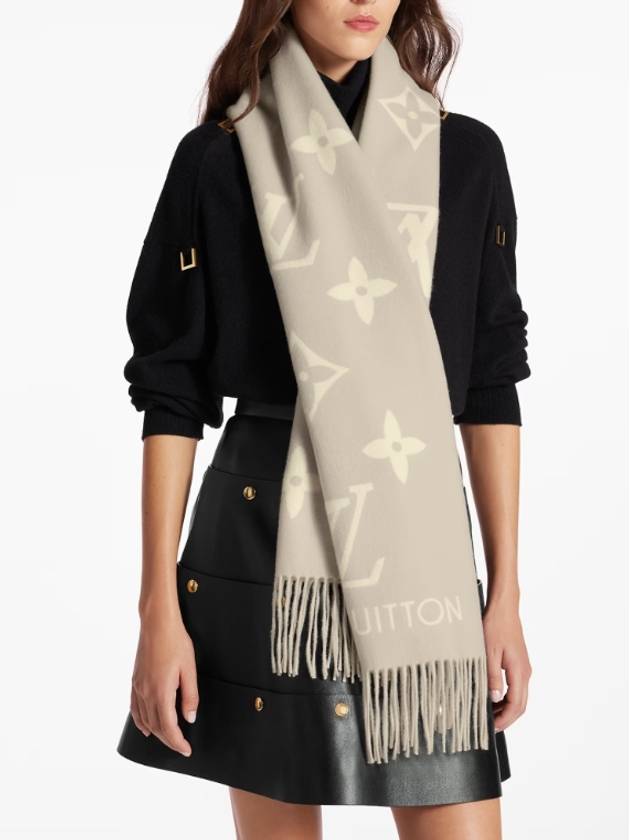 Reykjavik Monogram Cashmere Scarf Gray - LOUIS VUITTON - BALAAN 2