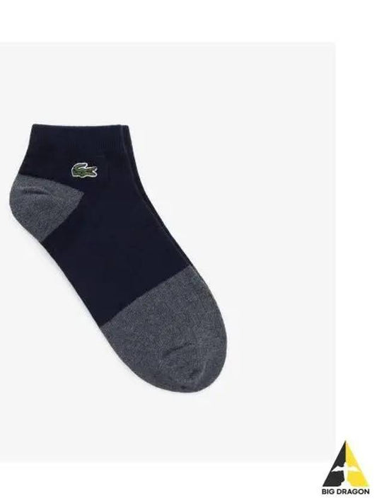 Men s Color Block Ankle Socks Navy - LACOSTE - BALAAN 1