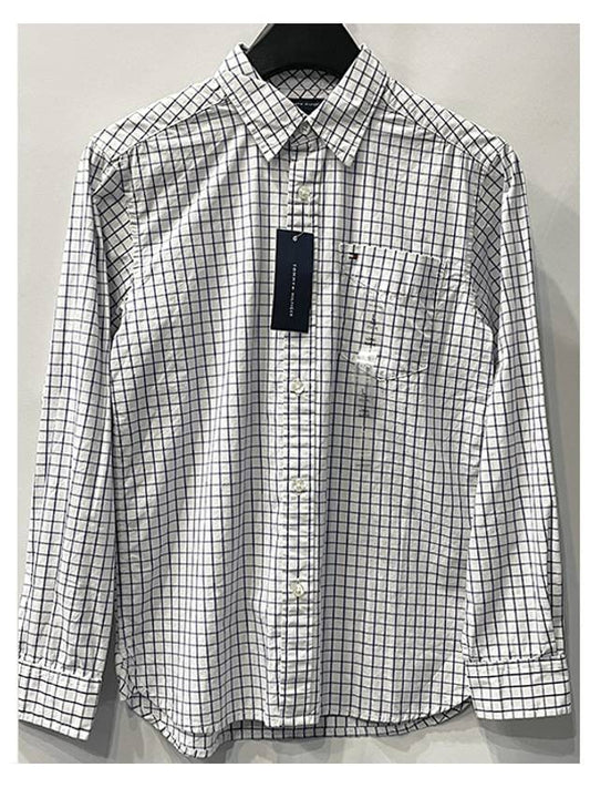 Boys Check Shirt White Navy - TOMMY HILFIGER - BALAAN 1