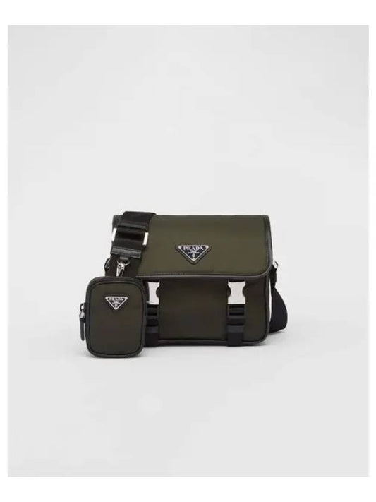 Re-Nylon Saffiano Leather Shoulder Bag Tundra - PRADA - BALAAN 1
