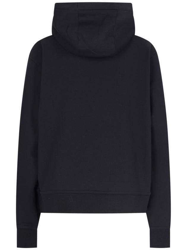 Logo Print Drawstring Hoodie Black - BURBERRY - BALAAN 3