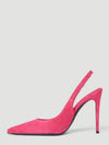 Logo Fleece Slingback Heel Pink - DOLCE&GABBANA - BALAAN 4