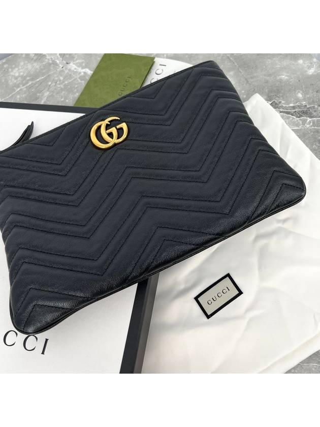 Matelasse Chevron Women s Clutch Bag Black 525541 - GUCCI - BALAAN 6