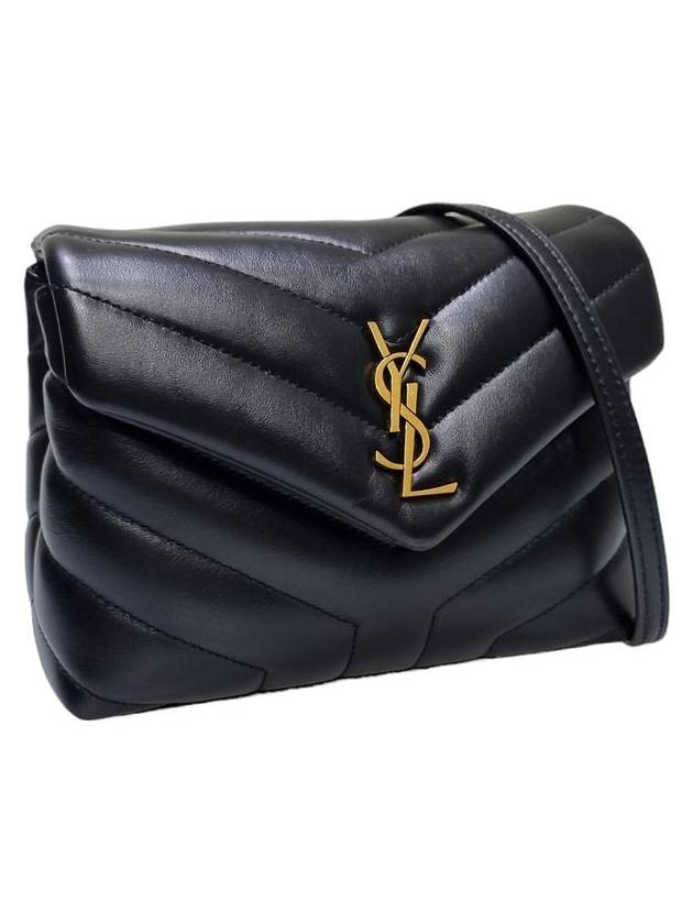 Women s 630951 Black Leather Gold Lulu Toy Cross Bag - SAINT LAURENT - BALAAN 2