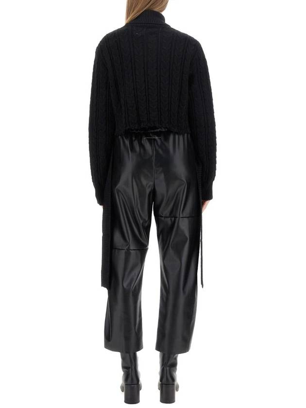 MM6 Cable Knit Turtleneck Sweater S62HA0082S18385 - MAISON MARGIELA - BALAAN 4