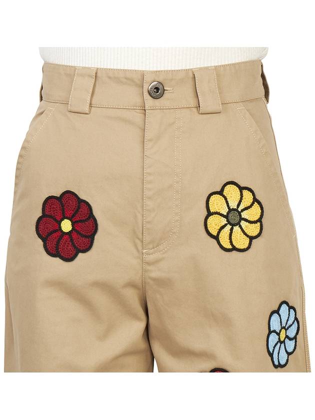 JW Anderson Floral Bermuda Shorts Beige - MONCLER - BALAAN 7