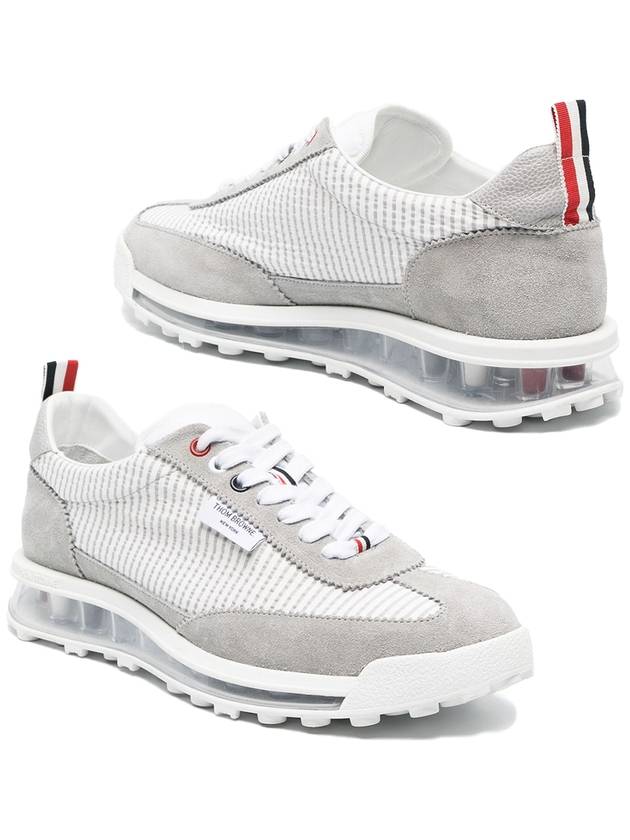 Tech Runner Panel Low Top Sneakers Grey - THOM BROWNE - BALAAN 2