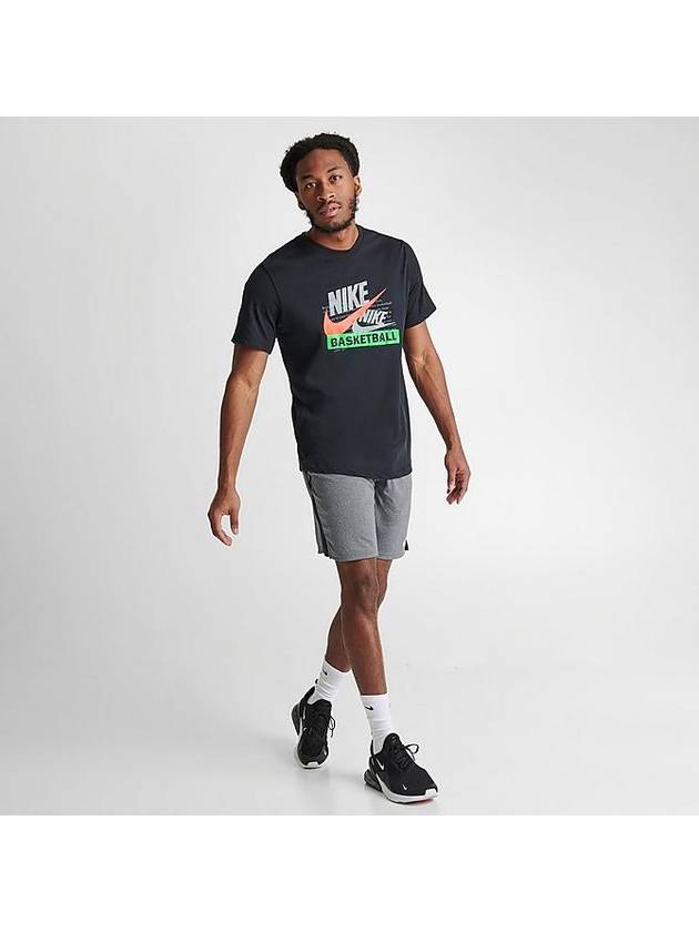 Basketball Hoops Graphic Short Sleeve T-shirt Black - NIKE - BALAAN 4