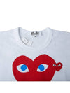 Women's Heart Short Sleeve T-Shirt AZ P1T085 051 WHITE - COMME DES GARCONS - BALAAN 3