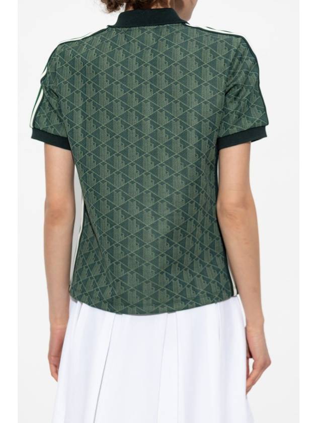 Lacoste Polo With Monogram, Women's, Green - LACOSTE - BALAAN 4