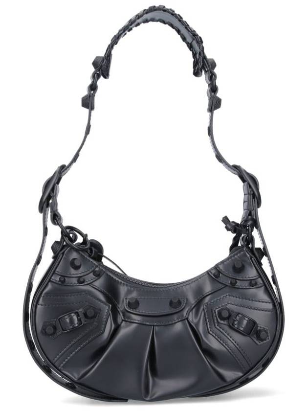 Le Cagole XS Shoulder Bag Latex Nappa Leather Black - BALENCIAGA - BALAAN 2