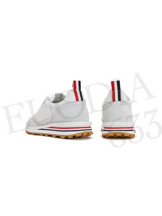 Fine Kid Suede Tech Runner White - THOM BROWNE - BALAAN 4