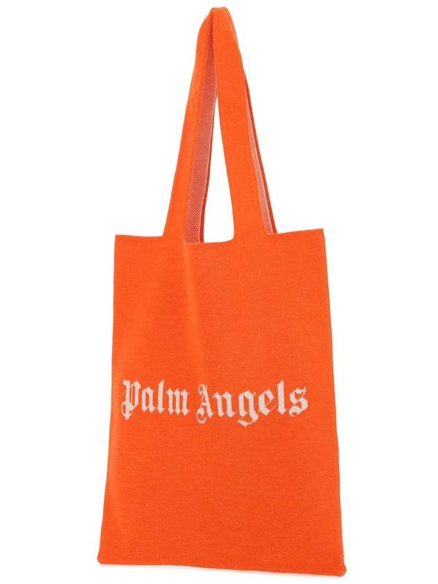 ORANGE Orange wool blend shopping bag PWNA041S22KNI001 2001 - PALM ANGELS - BALAAN 3