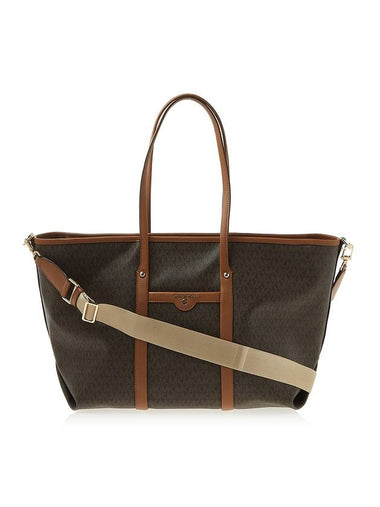 Beck Large Logo Tote Bag Brown - MICHAEL KORS - BALAAN 1