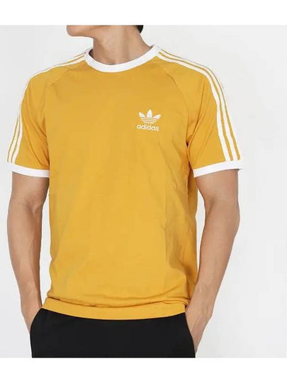 3 Stripe Classic Short Sleeve T-shirt Yellow - ADIDAS - BALAAN 2