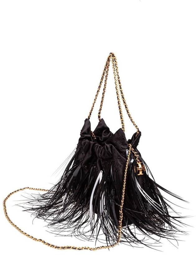 Tory Burch Fabric Handbag With Feathers - TORY BURCH - BALAAN 1