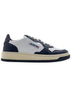 Medalist Navy Tab Low Top Sneakers White Navy - AUTRY - BALAAN 3