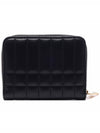 Lola Zipper Quilted Leather Half Wallet Black - BURBERRY - BALAAN 5