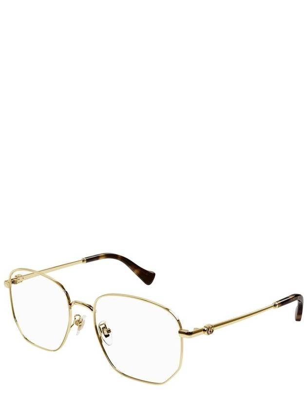 Square Frame Glasses Gold - GUCCI - BALAAN 3