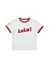 Lala Two-Tone Short Sleeve T-Shirt Red White - LALA SMILE - BALAAN 2