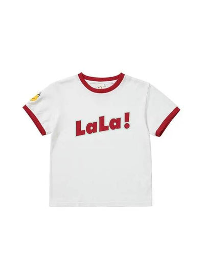 Lala Two-Tone Short Sleeve T-Shirt Red White - LALA SMILE - BALAAN 2