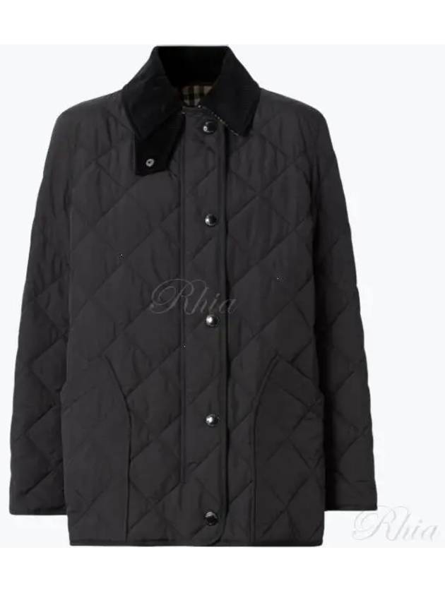 Diamond Quilted Thermoregulated Barn Jacket Black - BURBERRY - BALAAN 2