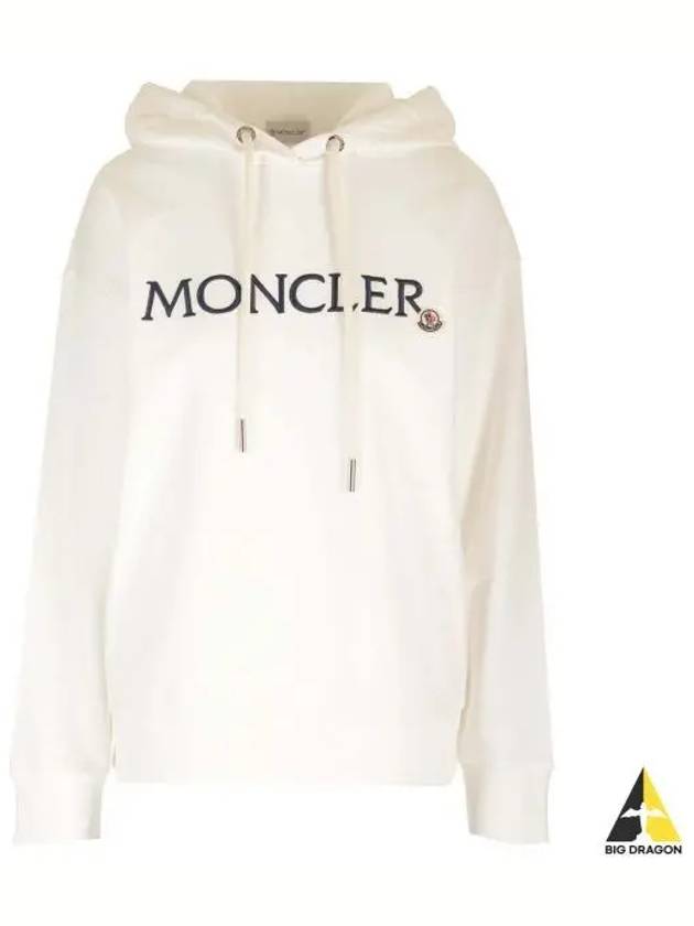 Embroidered logo hooded top white - MONCLER - BALAAN 2