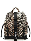 Logo Leopard Tech Backpack A4757 943 - GANNI - BALAAN 1