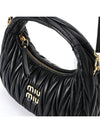 Wander Materasse Nappa Leather Mini Hobo Tote Bag Black - MIU MIU - BALAAN 6