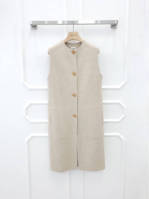 Cashmere Long Straight Vest H3H0191DBMV - HERMES - BALAAN 1