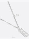 Cannage Plate Pendant Necklace Silver - DIOR - BALAAN 2