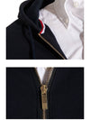 Engineered 4 Bar Diagonal Zip Up Hoodie Navy - THOM BROWNE - BALAAN 7