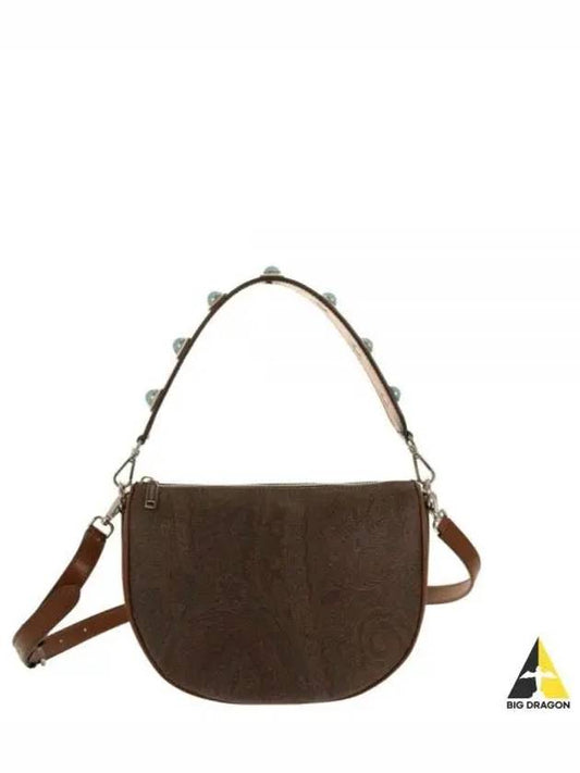 Etro Crown Me Studded Shoulder Bag Brown 1N642 8813 - ETRO - BALAAN 1