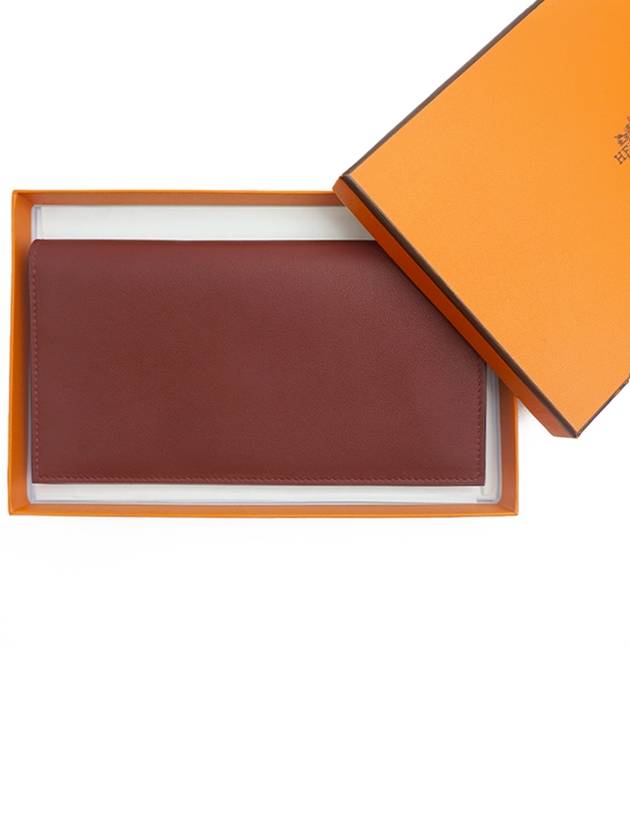 Long wallet silk rouge ash swift full set - HERMES - BALAAN 2