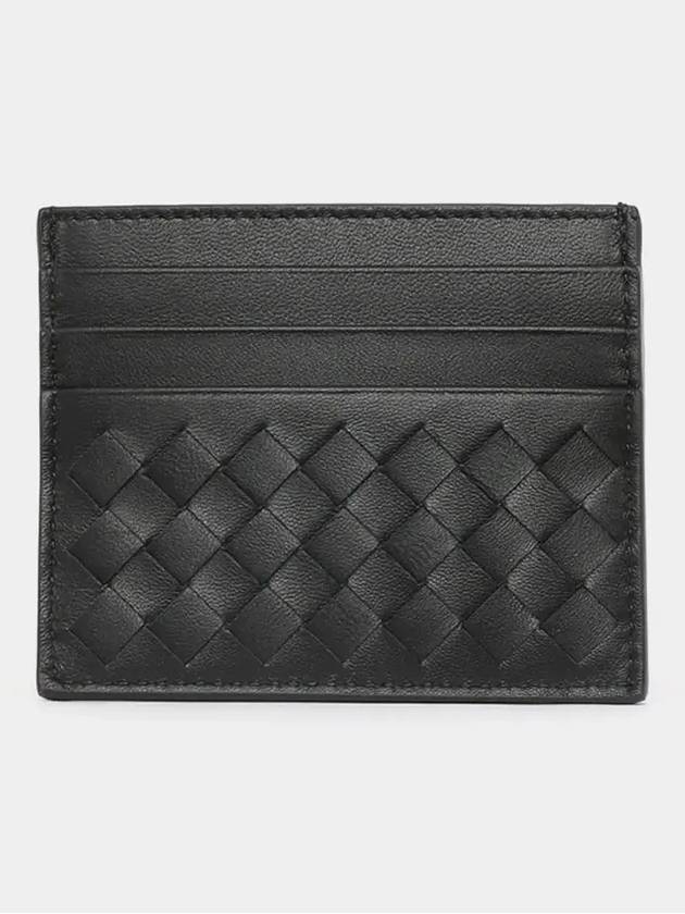 Men's Intrecciato Card Wallet Black - BOTTEGA VENETA - BALAAN 4