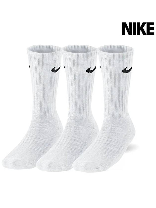 V Cushion Crew 3 Pack Socks White - NIKE - BALAAN 2