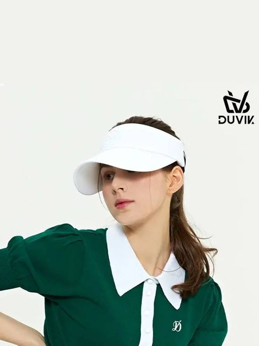 Women s Sporty Waffen Rear Banding Sun Visor DD1WAP745WH - DUVIK - BALAAN 1