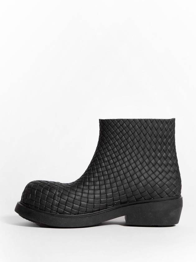 Fireman Intrecciato Leather Ankle Boots Black - BOTTEGA VENETA - BALAAN 8