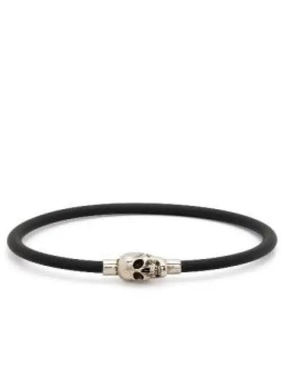 Silver Skull Lover Bracelet Black - ALEXANDER MCQUEEN - BALAAN 2